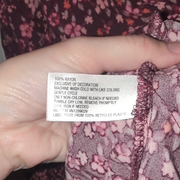 Wild Fable Pink and Purple Floral Top - Picture 7 of 8